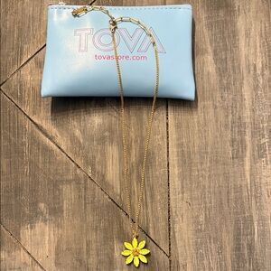 Tova molly Necklace Yellow Flower Pendant NEW